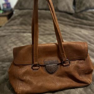 Prada. Authentic Brown Leather Handbag